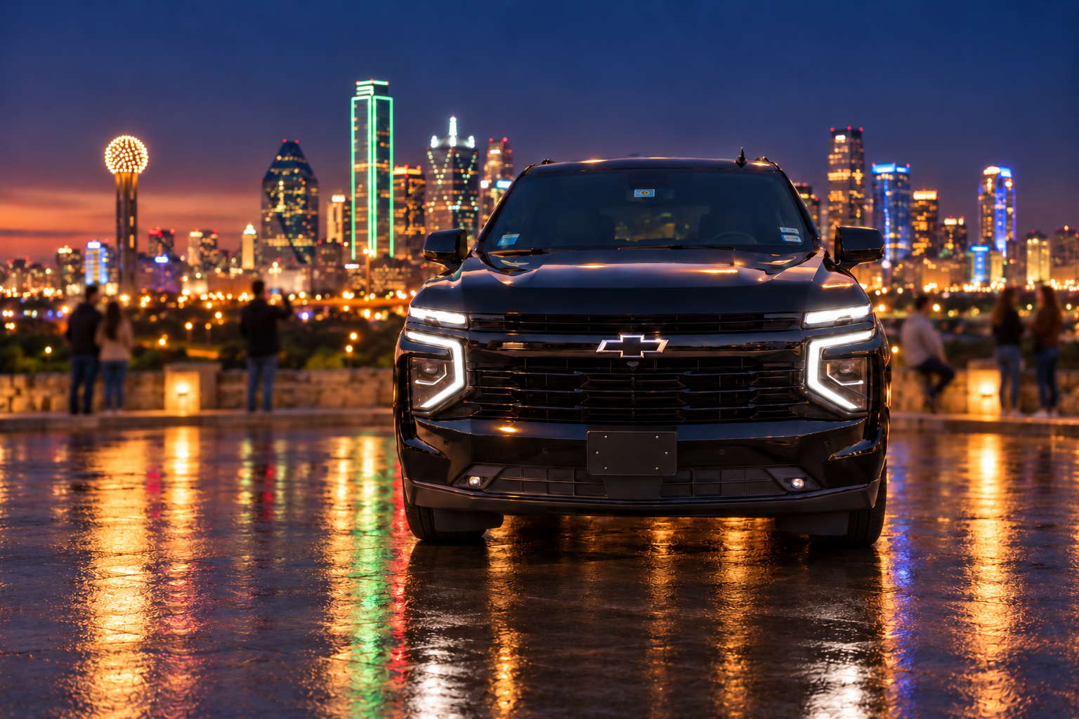 The Dallas skyline, home to NoirRide private chauffeur service